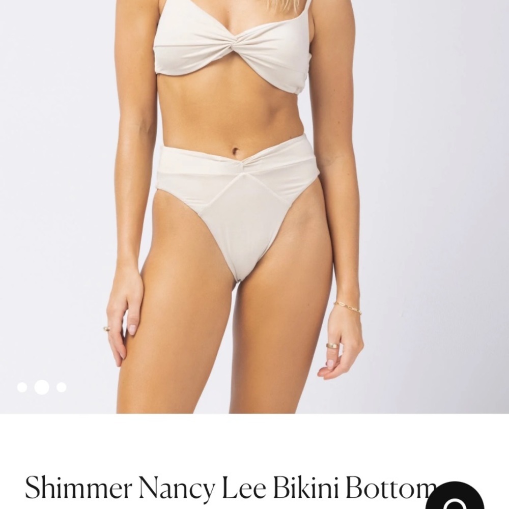 L*Space Nancy Shimmer Bottom in Bone sz Large NWT